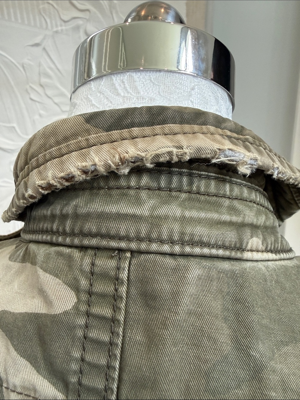 Vintage 2000’sAbercrombie & Fitch Camo Military Field Jacket Men's XL Distressed - Picture 8 of 14